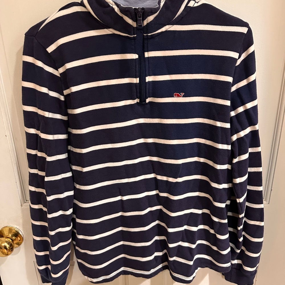 Vineyard Vines Blue and White Striped Sweater